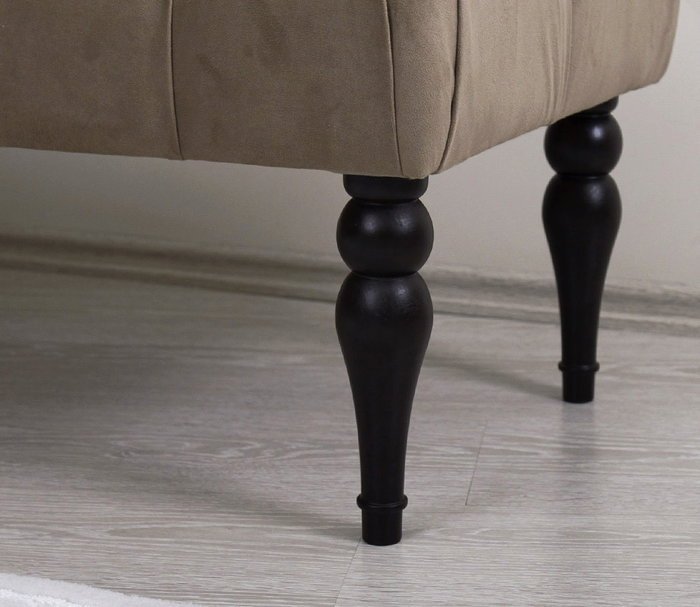 Atelier Del Sofa Banco de Terciopelo Marrón 92x48x43 cm